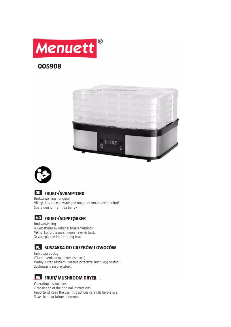 Image de la première page du manuel de l'appareil 005-908