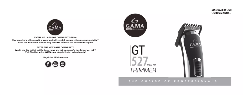 Page 1 de la notice Manuel utilisateur GA.MA GT527
