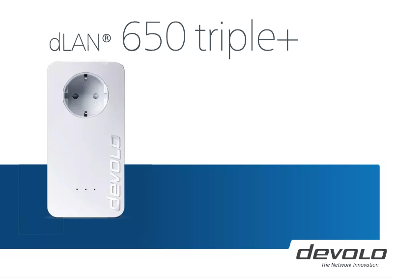 Page n°1 - Manuel utilisateur Devolo dLAN 650 triple+