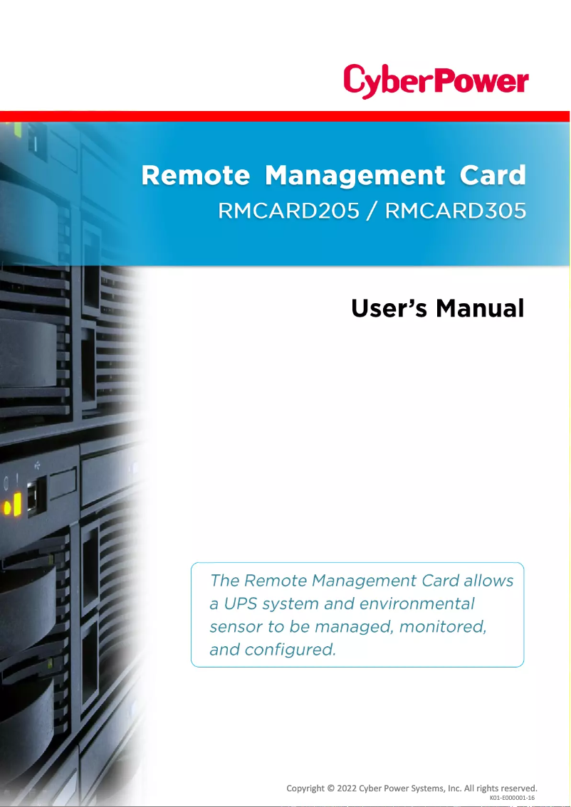 Image de la première page du manuel de l'appareil RMCARD305