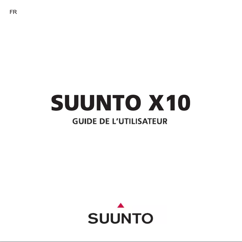 Page 1 de la notice Manuel utilisateur Suunto X10