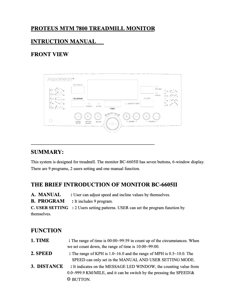 Página 1 del manual Manual de usuario Proteus MTM-7800
