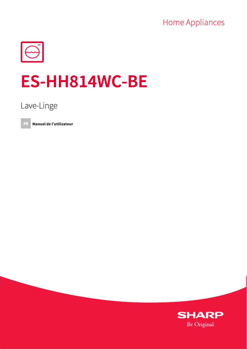Page n°1 - Manuel utilisateur Sharp ES-HH814WC-BE