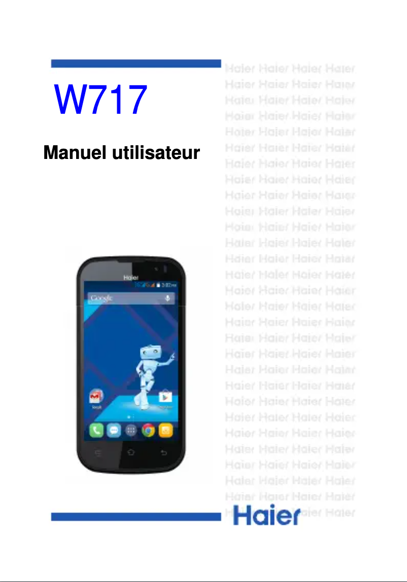 Image de la première page du manuel de l'appareil W717