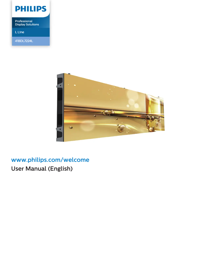 Page 1 de la notice Manuel utilisateur Philips BDL4610Q