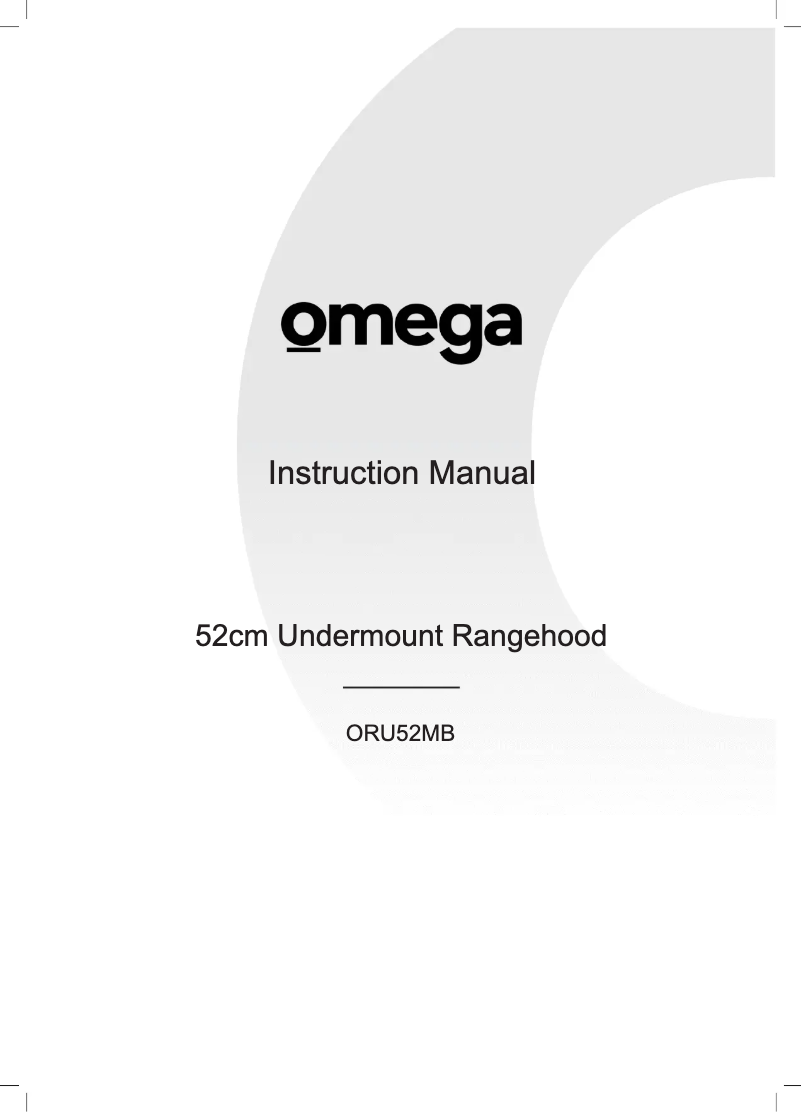 Page n°1 - Manuel utilisateur Omega ORU52MB