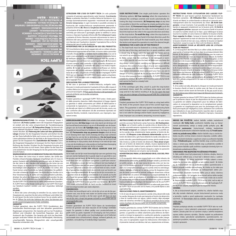 Page 1 de la notice Manuel utilisateur Ferplast Flippy Tech Tape