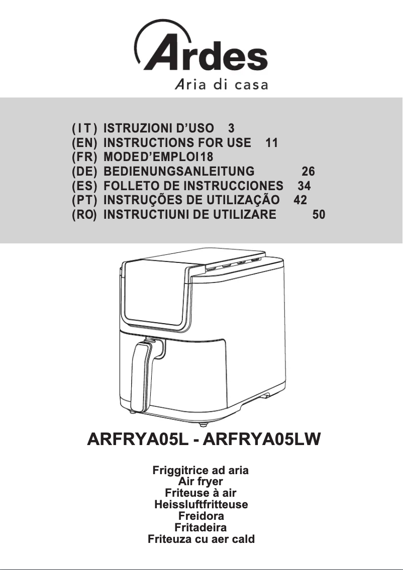 Page n°1 - Manuel utilisateur Ardes ARFRYA05L