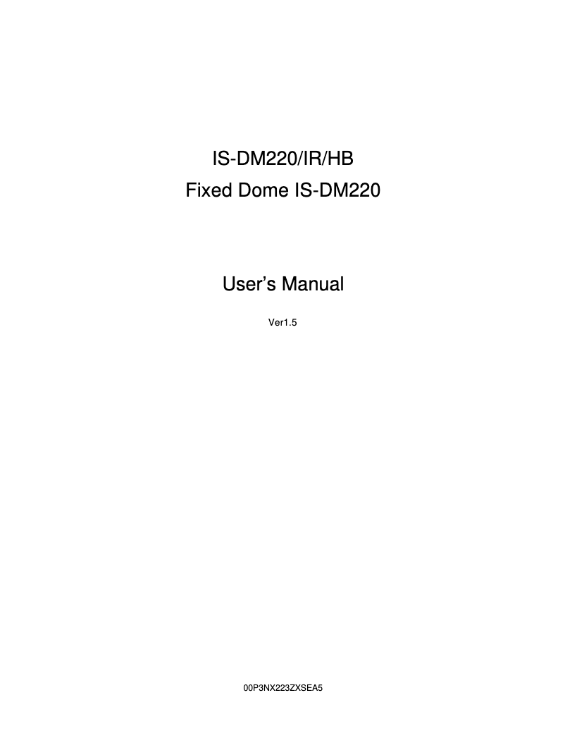 Image de la première page du manuel de l'appareil IS-DM220