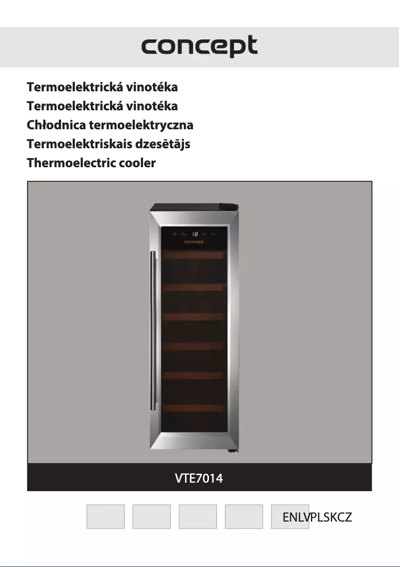 Page 1 de la notice Manuel utilisateur Concept VTE7014