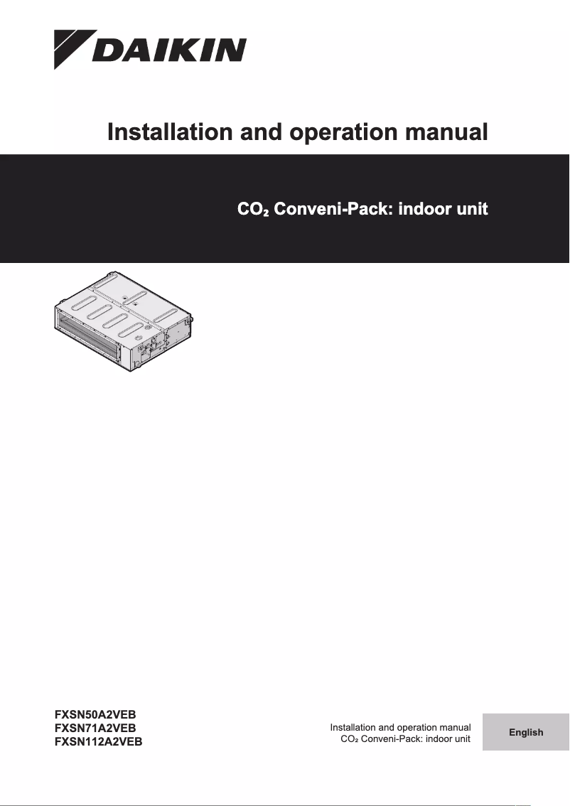 Page 1 de la notice Manuel utilisateur Daikin FXSN71A2VEB