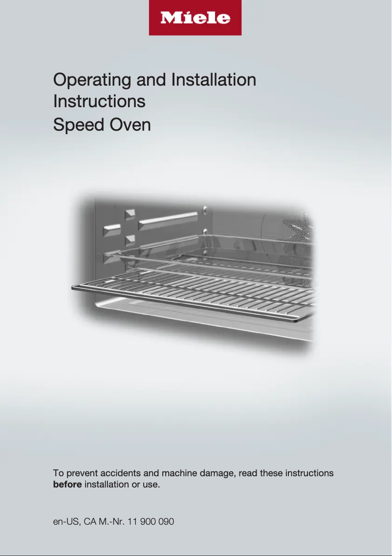 Page 1 of the manual Installation Guide Miele H 7840 OBWS
