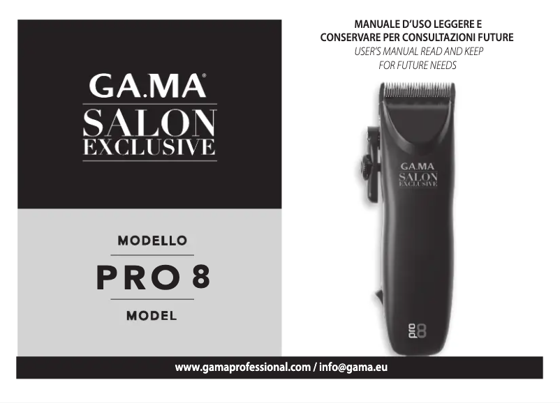 Page 1 de la notice Manuel utilisateur GA.MA PRO 8