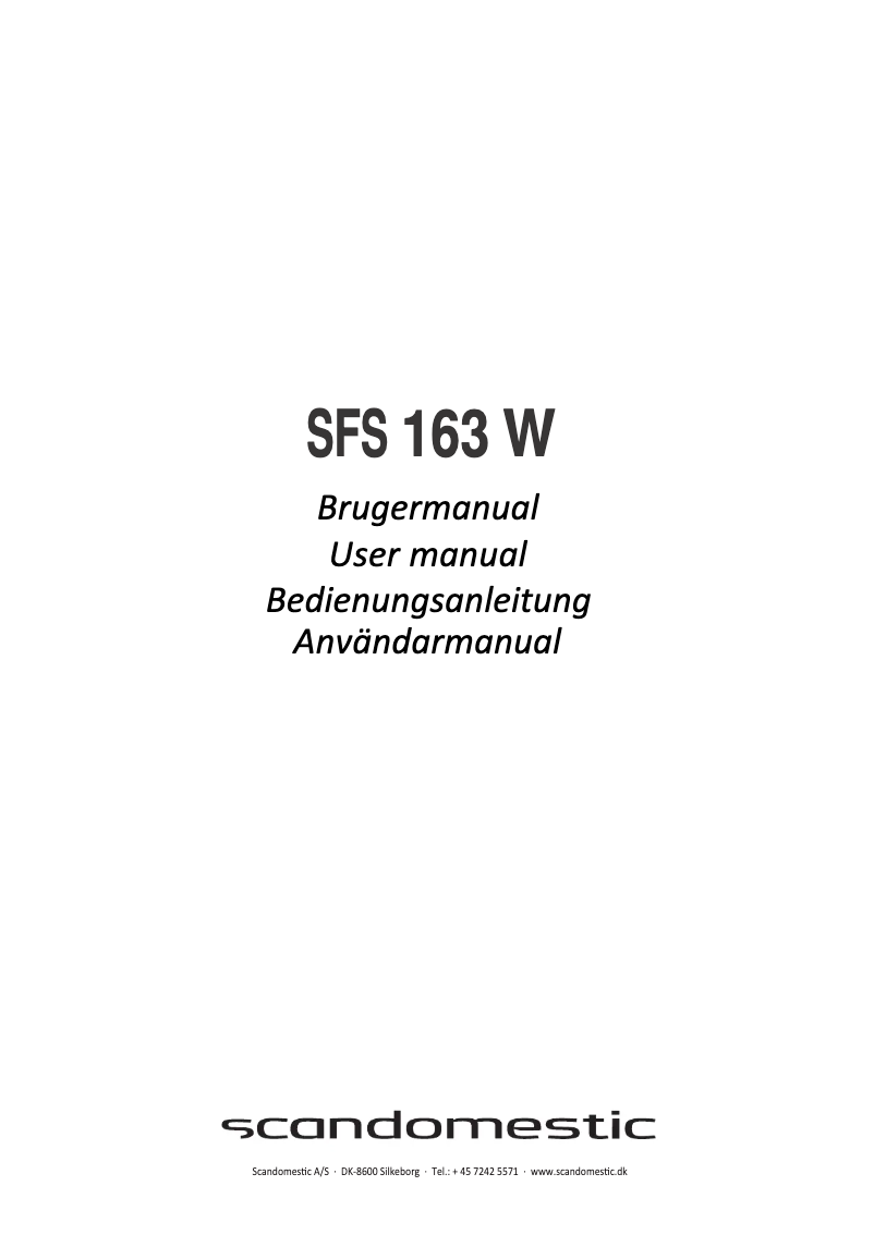Image de la première page du manuel de l'appareil SFS 163 W