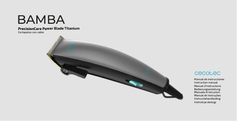 Image de la première page du manuel de l'appareil PrecisionCare Power Blade Titanium