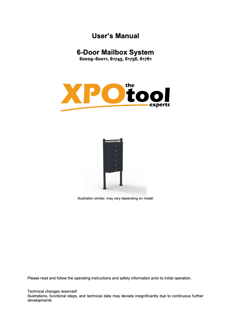 Image de la première page du manuel de l'appareil 60009