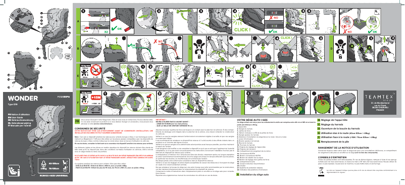 Page n°1 - Manuel utilisateur Osann Wonder i-Size