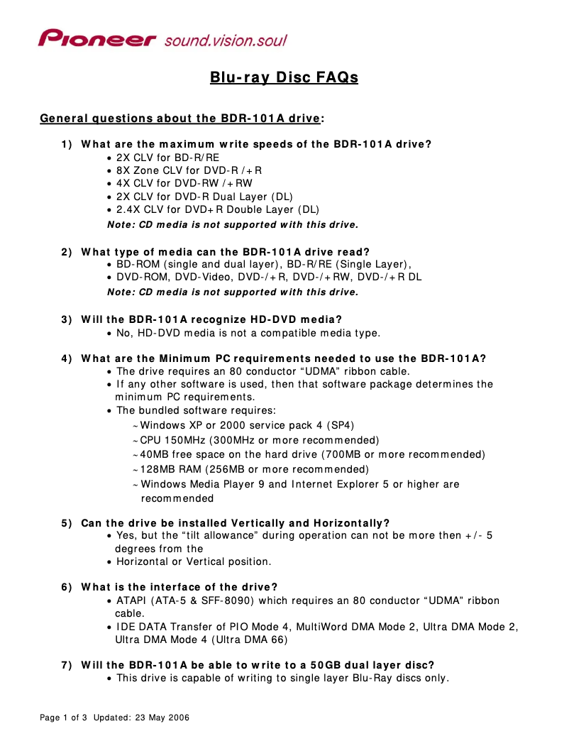 Imagen de la primera página del manual del dispositivo BDR-101A