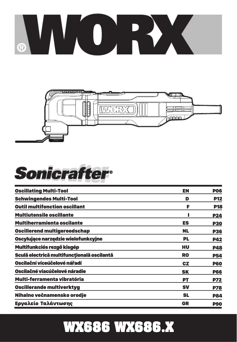 Page 1 de la notice Manuel utilisateur Worx WX686