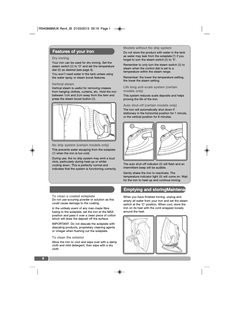 Page 1 de la notice Manuel utilisateur Morphy Richards ComfiGrip 301017