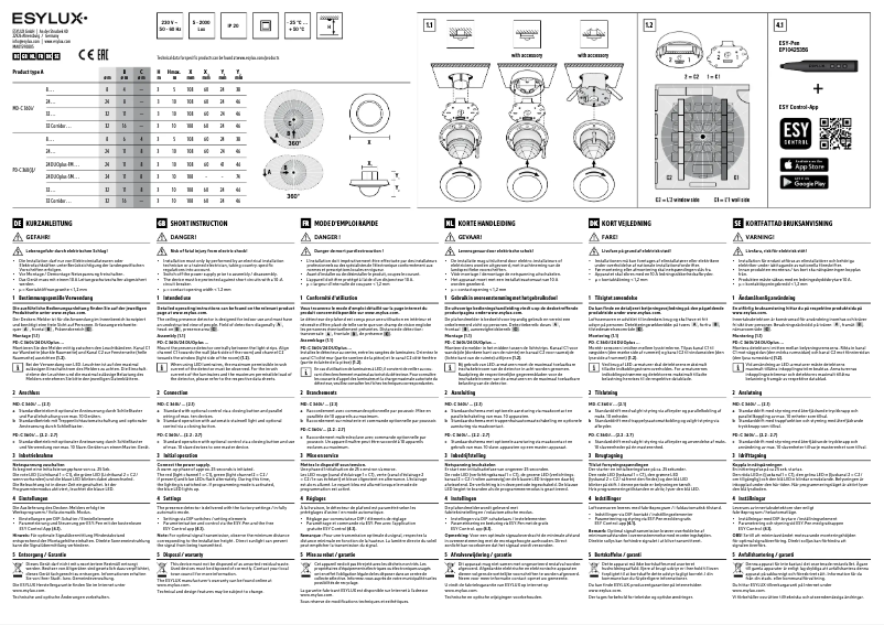 Page n°1 - Manuel utilisateur Esylux PD-C 360i/8plus