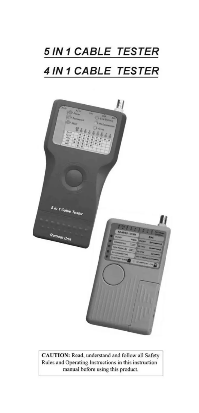 Page n°1 - Manuel utilisateur Konig CMP-RCT1