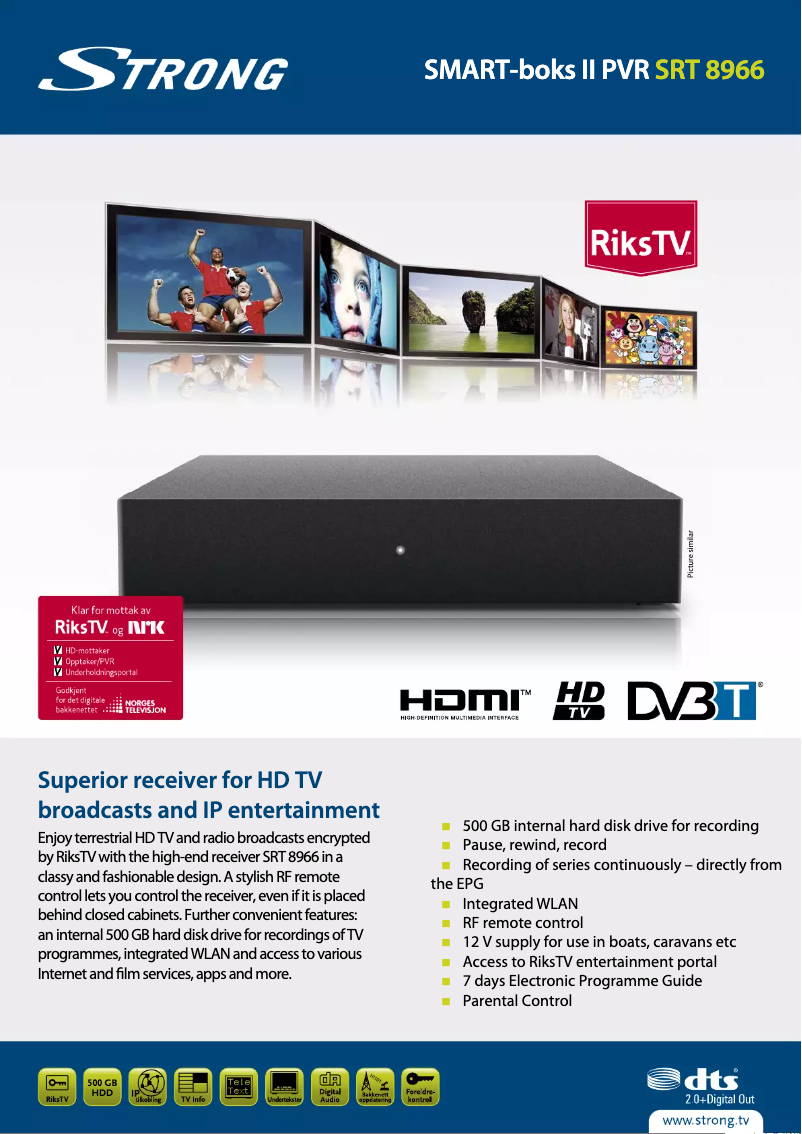 Page 1 de la notice Manuel utilisateur Strong SRT 8966