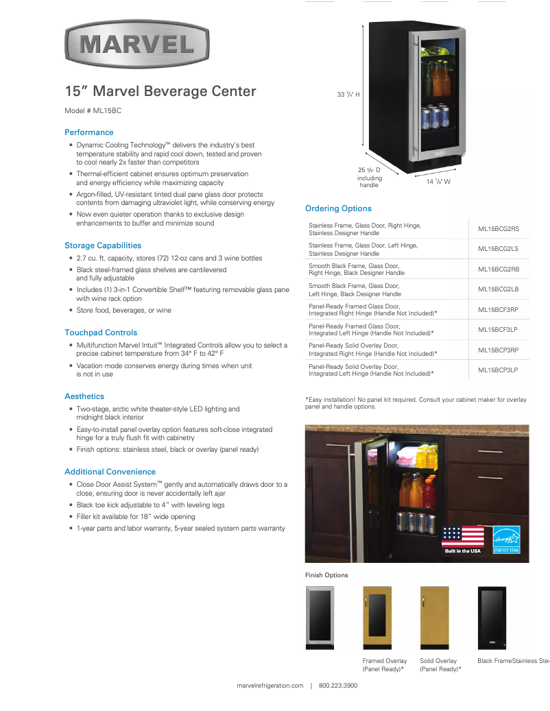 Image de la première page du manuel de l'appareil ML15BCG2LS