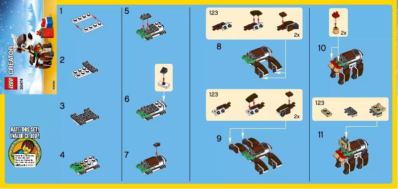 Page 1 de la notice Manuel utilisateur Lego Creator 30474