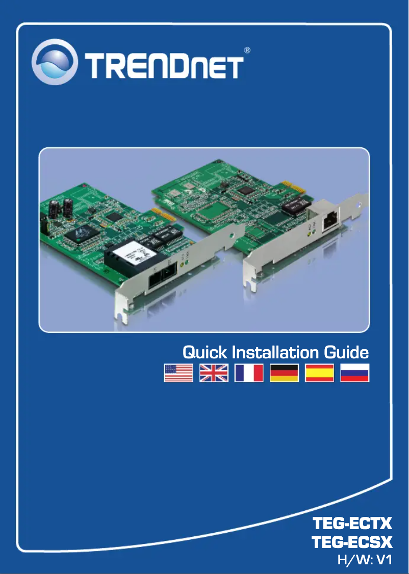 Page n°1 - Manuel utilisateur TRENDnet TEG-ECTX
