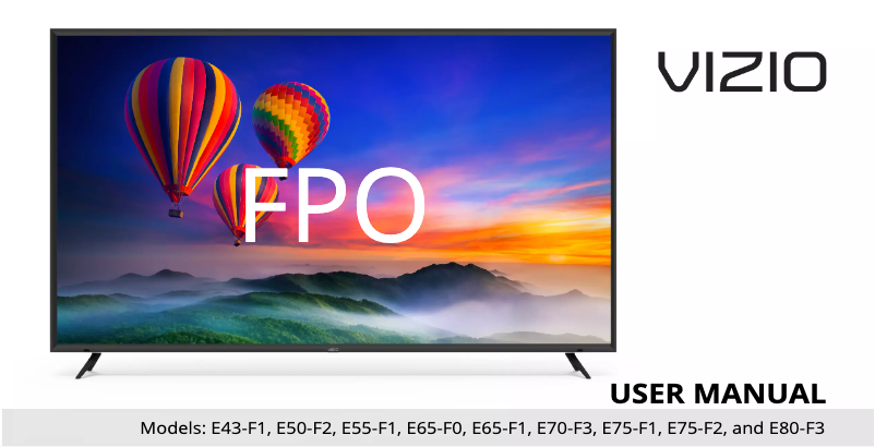 Page 1 de la notice Manuel utilisateur VIZIO SmartCast E65-F1