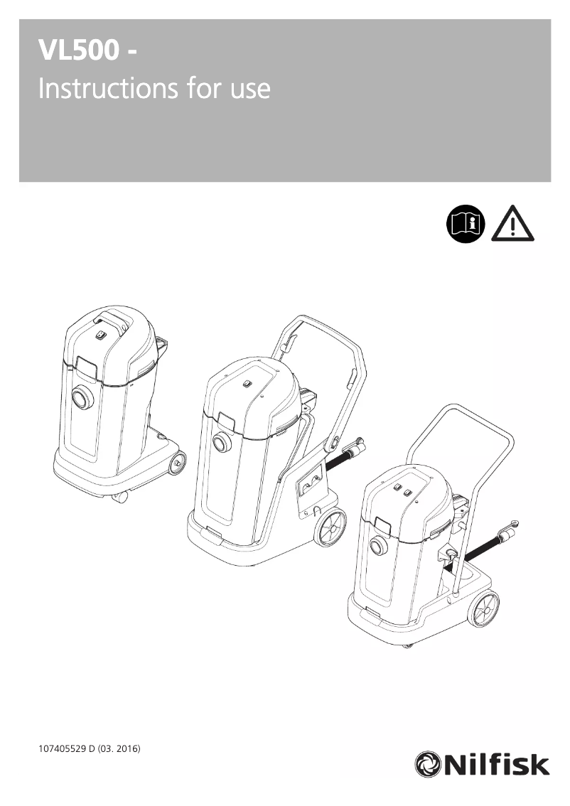 Page 1 de la notice Manuel utilisateur Nilfisk VL500 35 BSF