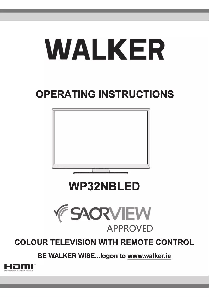 Page n°1 - Manuel utilisateur Walker WP32NBLED