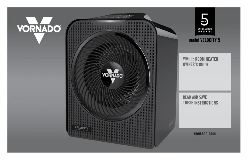 Page 1 de la notice Manuel utilisateur Vornado Velocity 5