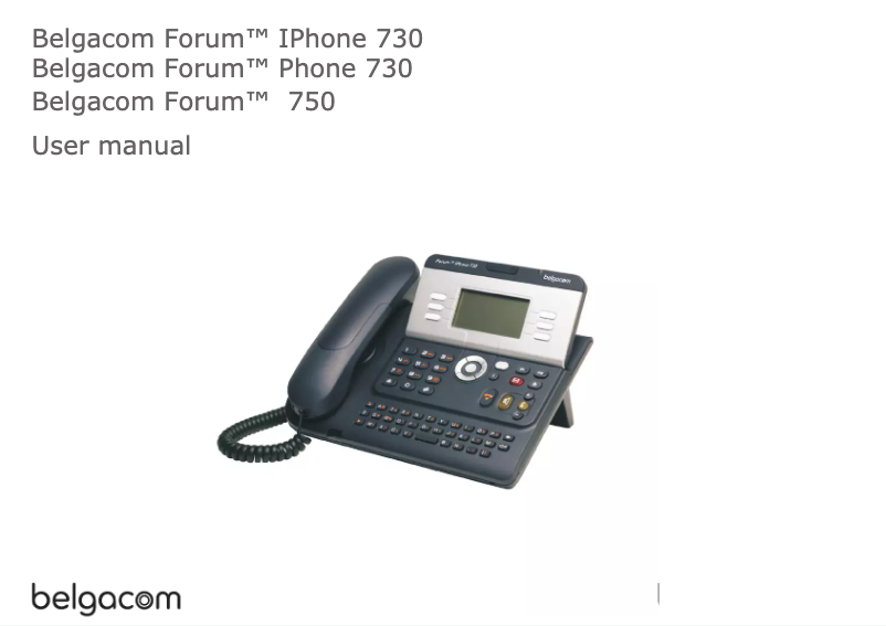Image de la première page du manuel de l'appareil Forum 750