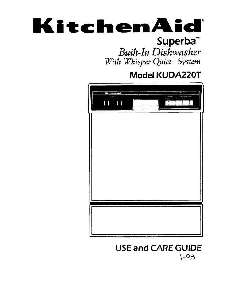 Page 1 de la notice Manuel utilisateur KitchenAid Superba KUDA220TWH3