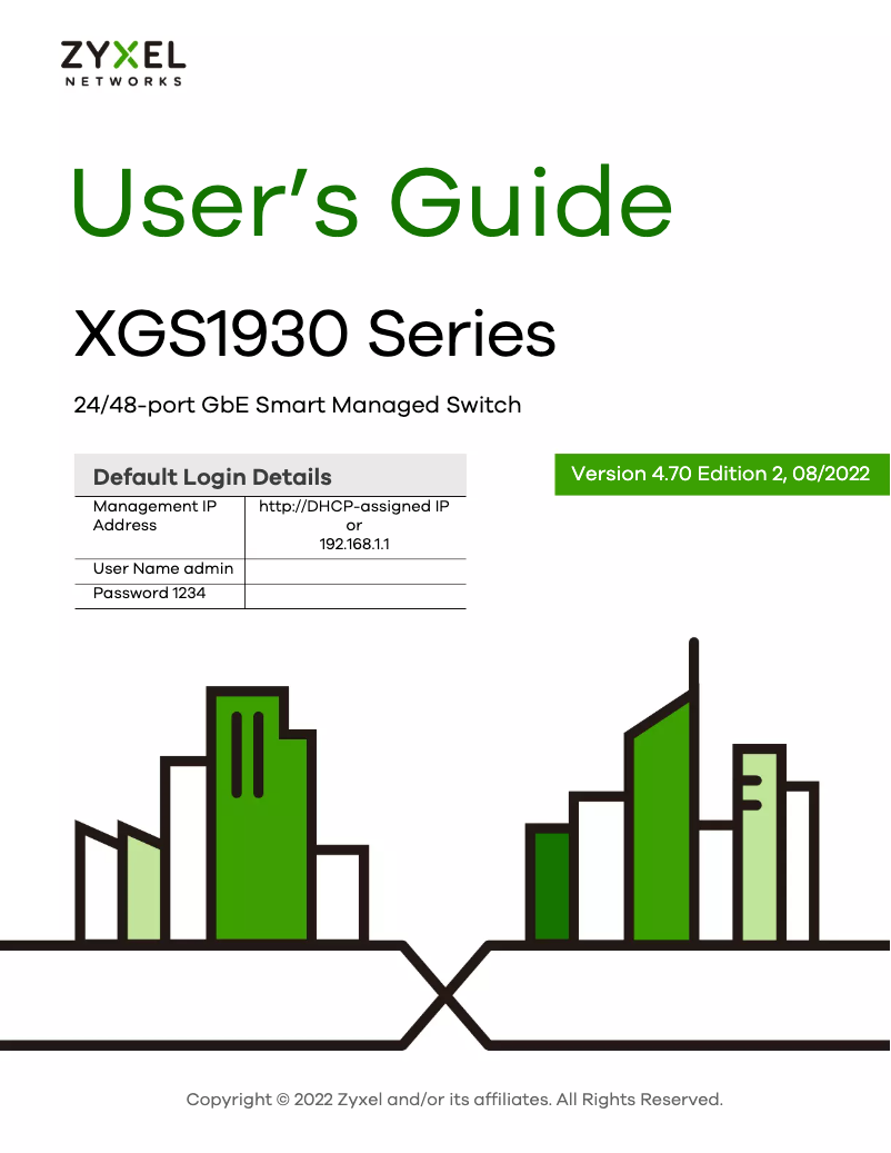 Page n°1 - Manuel utilisateur ZyXEL XGS1930-52HP