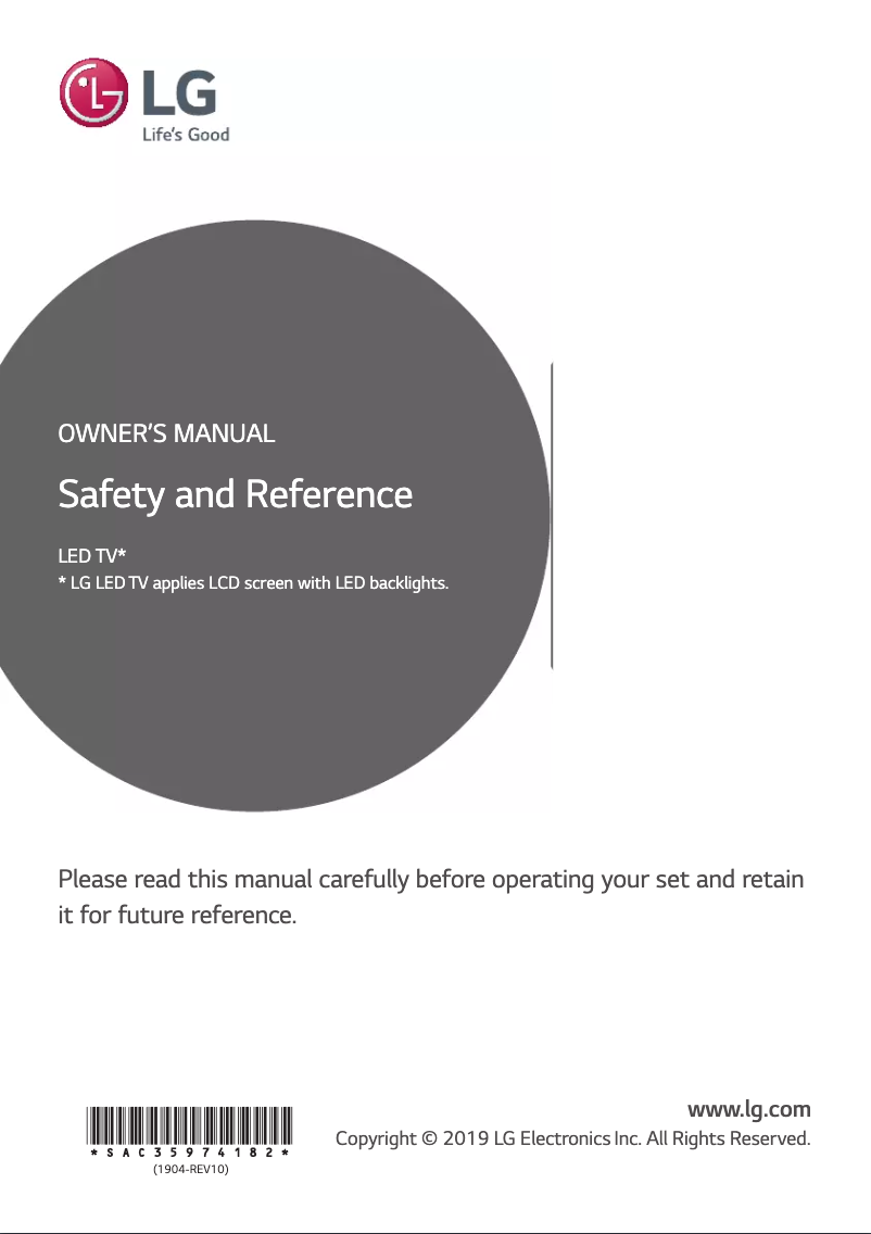 Imagen de la primera página del manual del dispositivo 28LV761H