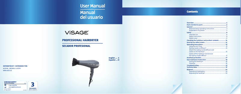 Page n°1 - Manuel utilisateur Visage GT-HDp-06