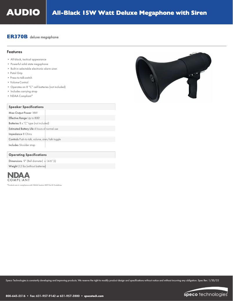 Image de la première page du manuel de l'appareil ER370B