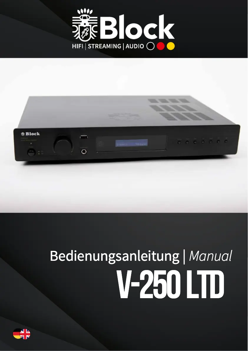 Image de la première page du manuel de l'appareil V-250