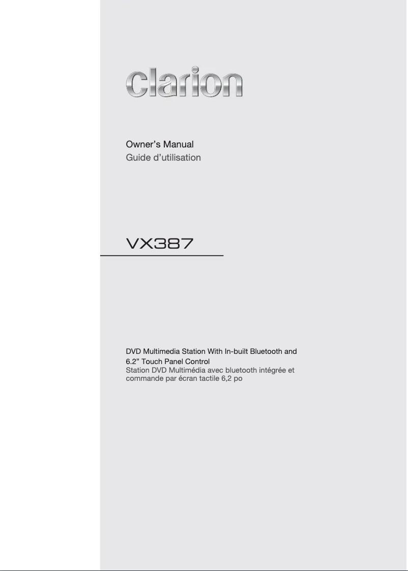 Image de la première page du manuel de l'appareil VX387