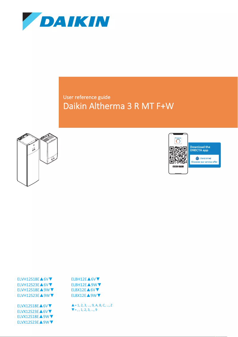Page 1 de la notice Guide d'installation Daikin Altherma 3 R MT F+W