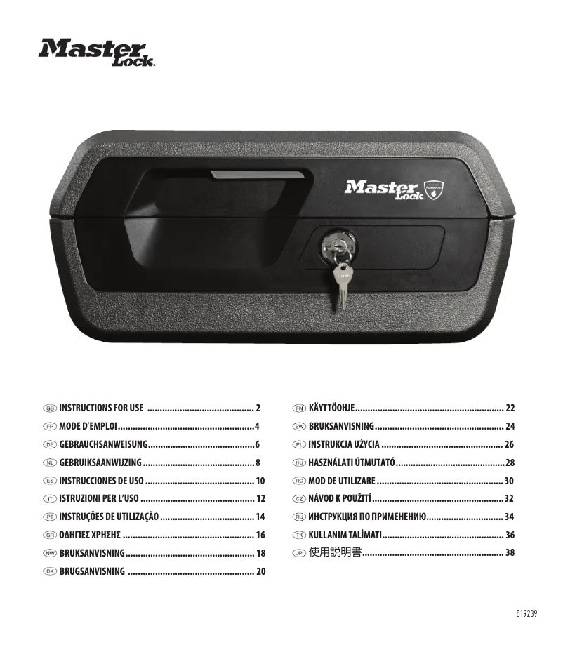 Página 1 del manual Manual de usuario Master Lock LCFW30100