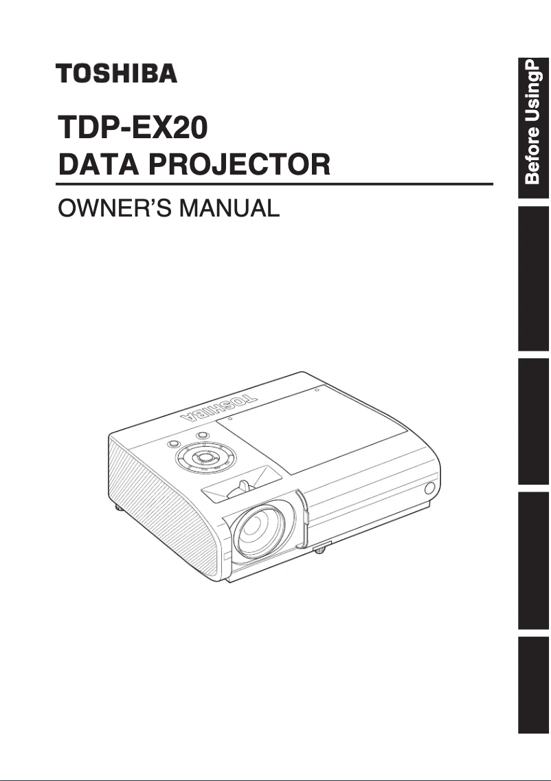 Image de la première page du manuel de l'appareil TDP-EX20
