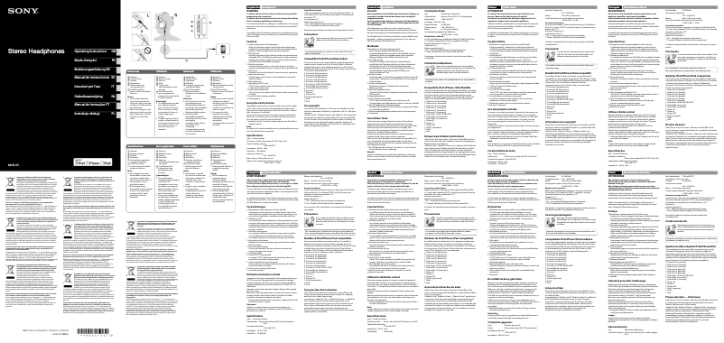 Image de la première page du manuel de l'appareil MDR-1R