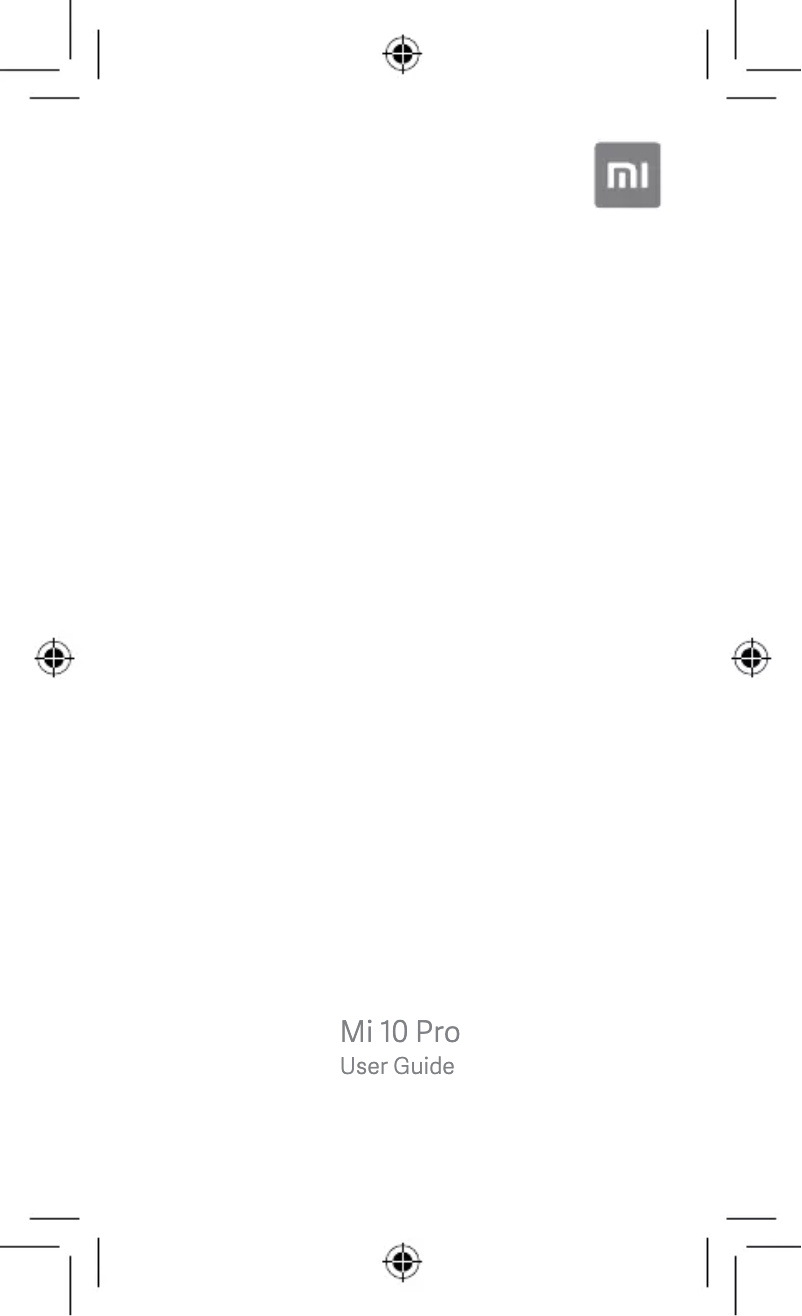 Page 1 de la notice Manuel utilisateur Xiaomi Mi 10 Pro