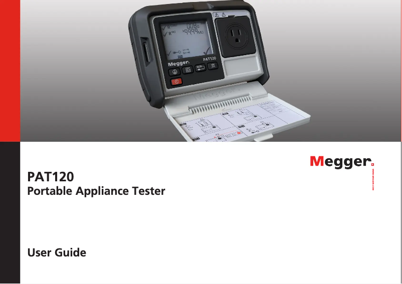 Page 1 de la notice Manuel utilisateur Megger PAT120