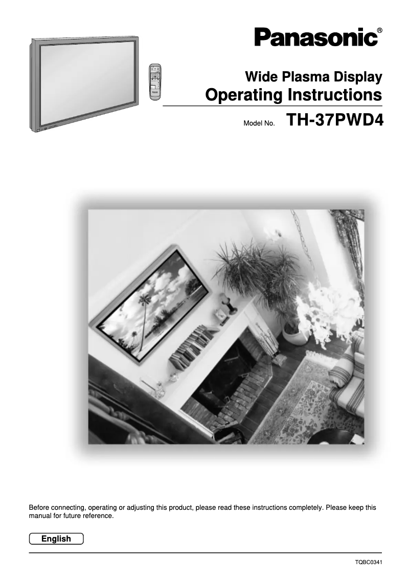 Image de la première page du manuel de l'appareil Viera TH-37PWD4AZ