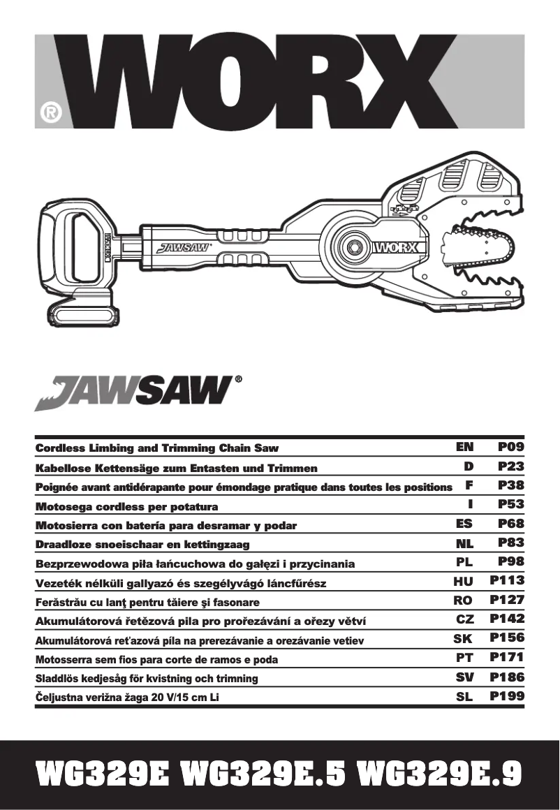 Page n°1 - Manuel utilisateur Worx WG329E.9